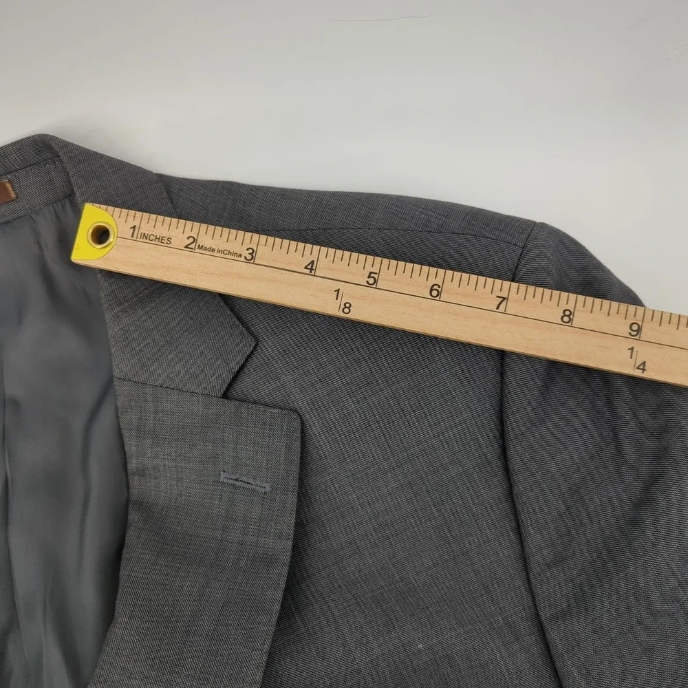 Peter Millar Blazer 44S Gray Wool Sport Coat Made in Canada Union Tailored‎ Mens